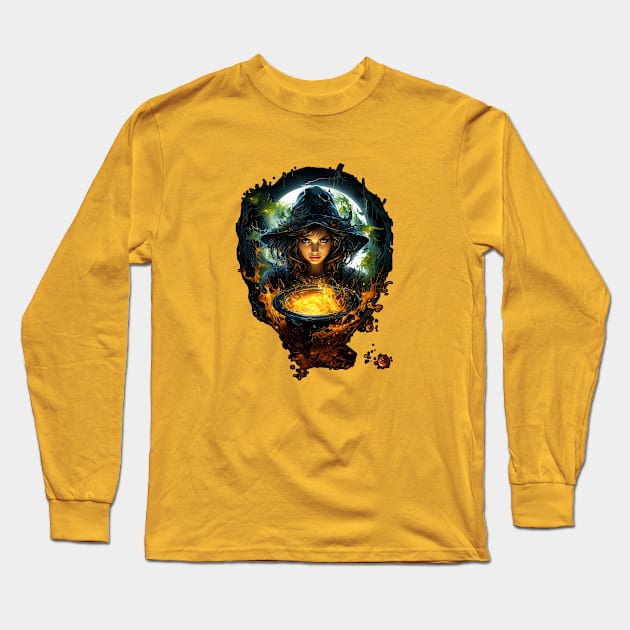 Witch's Brew Long Sleeve T-Shirt by ZombieTeesEtc